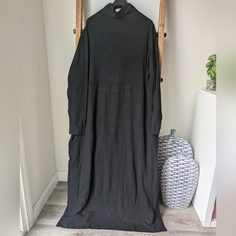 NWT Women's Black Body Shaping Turtleneck Midi Dress - Size XL